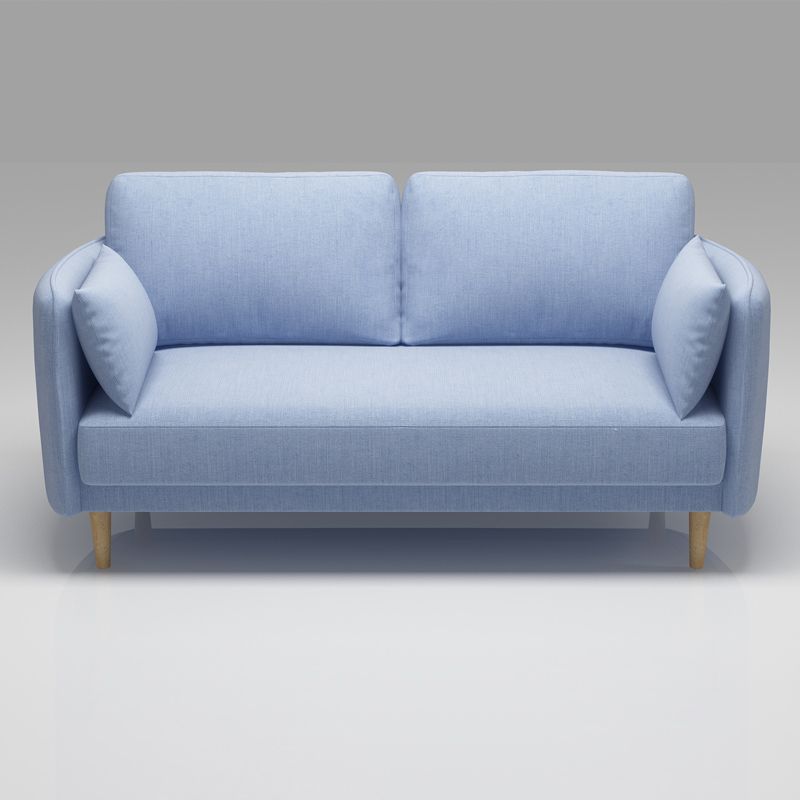 Linen Contemporary Standard Square Arm Sofa for Living Room, Apartment