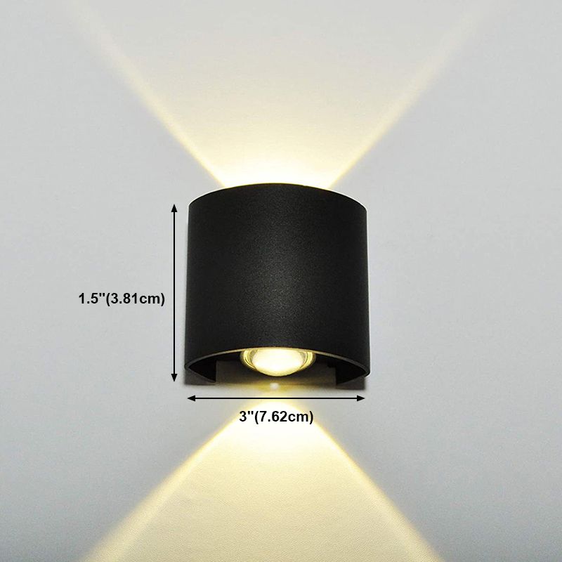 Éclairage mural de forme rectangulaire Métal de style moderne 1 lampe d'applications légères pour extérieur