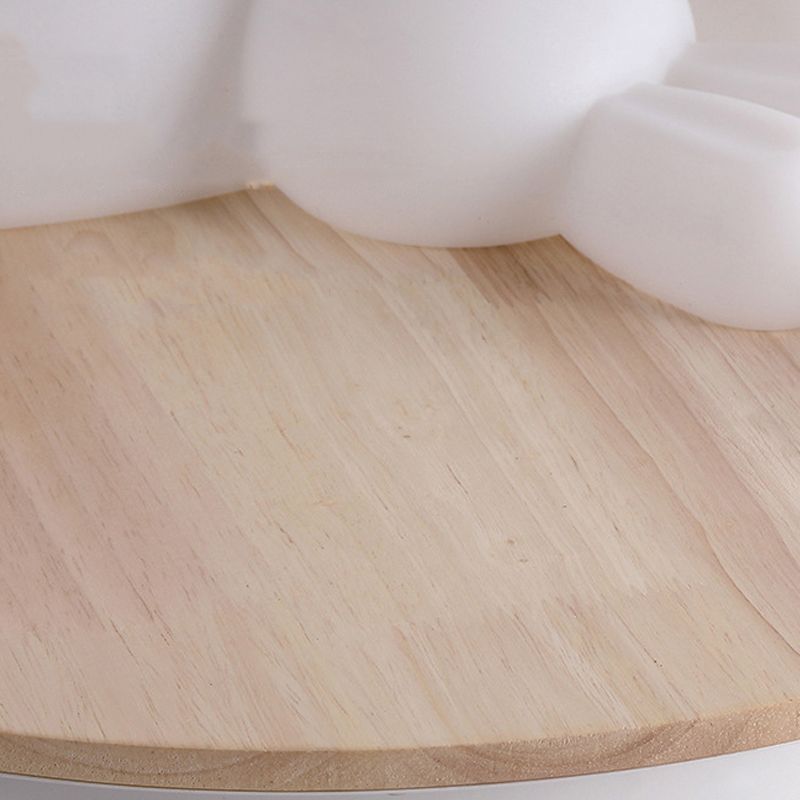 Wooden Ceiling Mount Light Modern LED Ceiling Light with Acrylic Shade for Bedroom