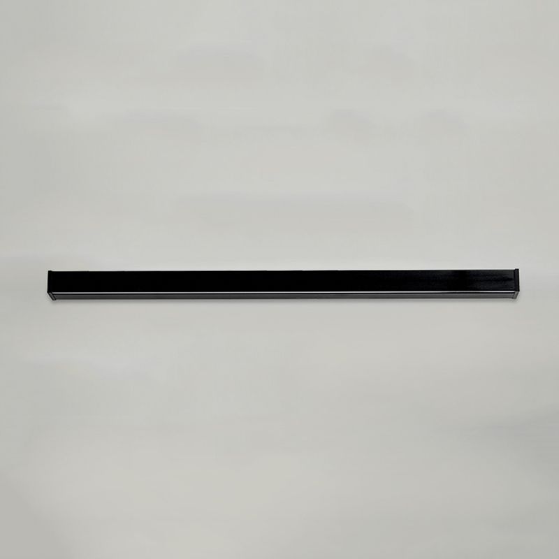Modern Minimalist Style Linear Flush Mount Wall Sconce Aluminum Wall Mount Light Fixture in Black Finish