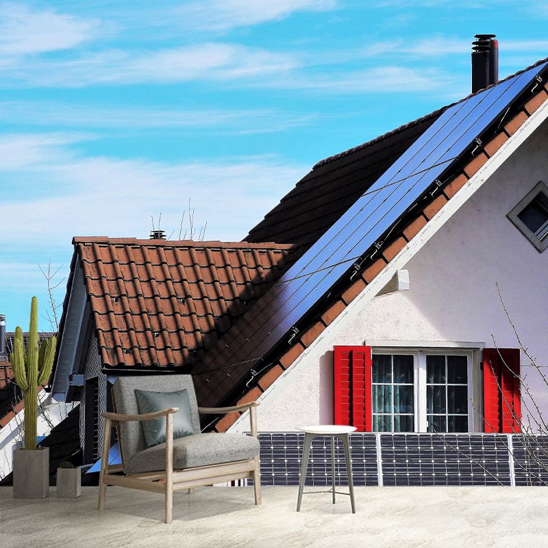 Buildings Photography Wall Mural Modernism Style Wall Decoration for Sitting Room