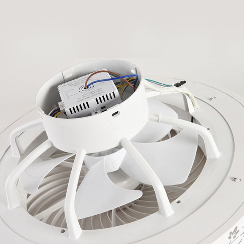 Macaron Flush Mount Deckenventilator Runde LED -LED -Halbflush -Licht mit Acrylschatten