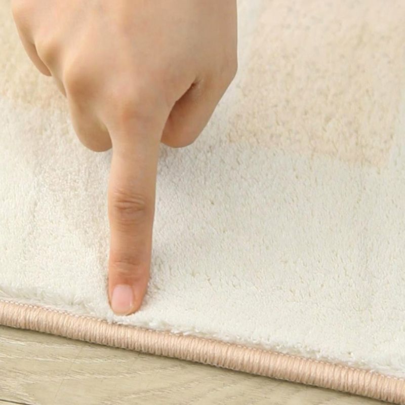 Minimalist Polyester Carpet Modern Khaki Tone Area Rug Non-Slip Rug for Living Room