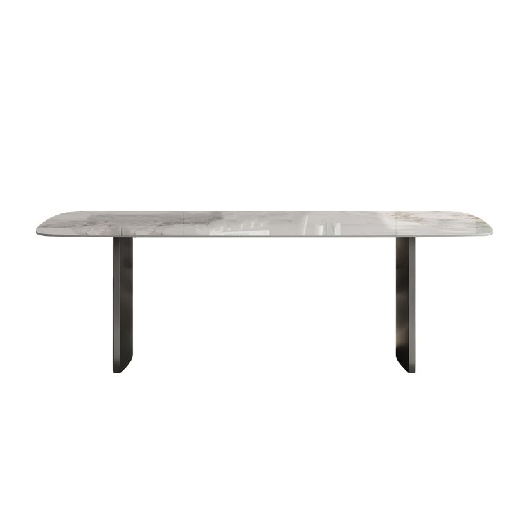 White Stone Dining Set with Padded Chairs 1/4/5/6 Pcs Modern Dinette Set