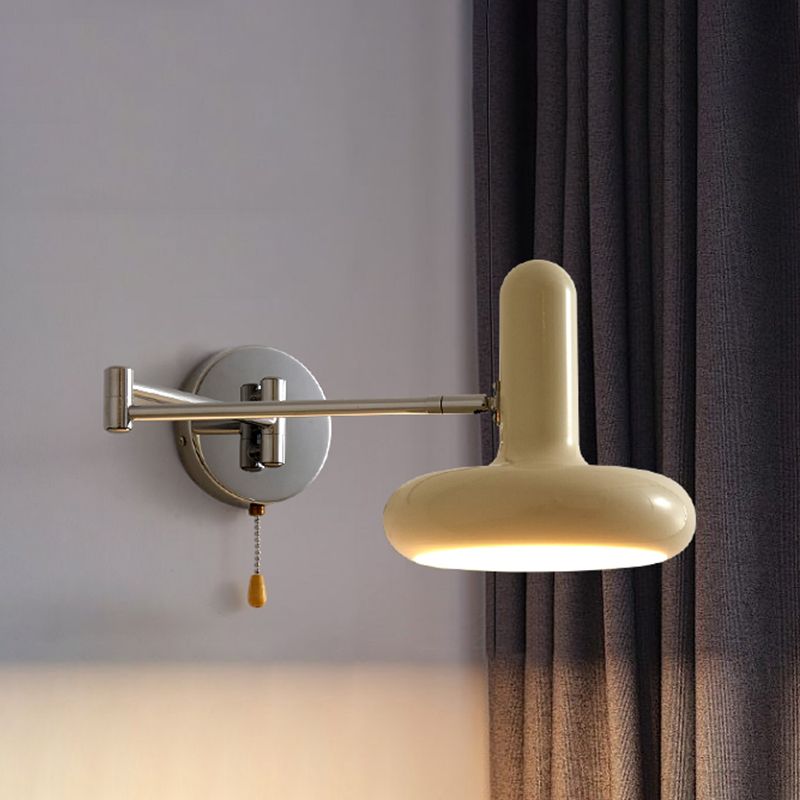 Minimalist Adjustable Wall Sconce in White and Chrome 1 - Light Wall Light