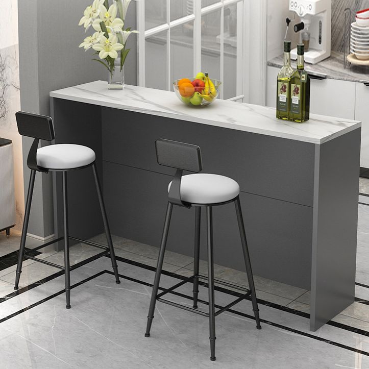 Indoor Contemporary Bar Dining Table Rectangle Stone Bar Table