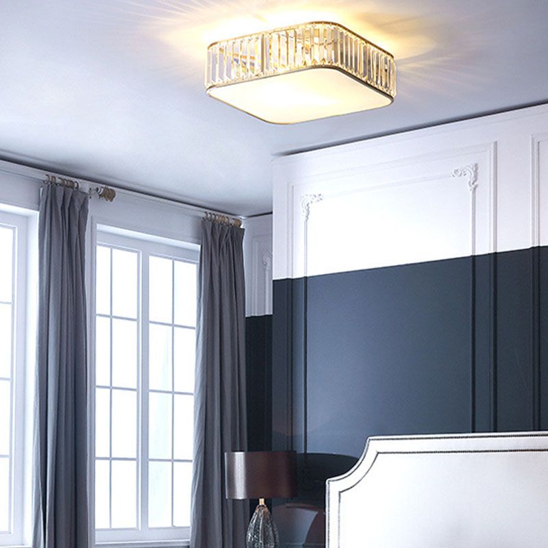 Kristall-Messing-Unterputzleuchte im kolonialen Kreativstil mit geometrischer Kupfer-Deckenleuchte