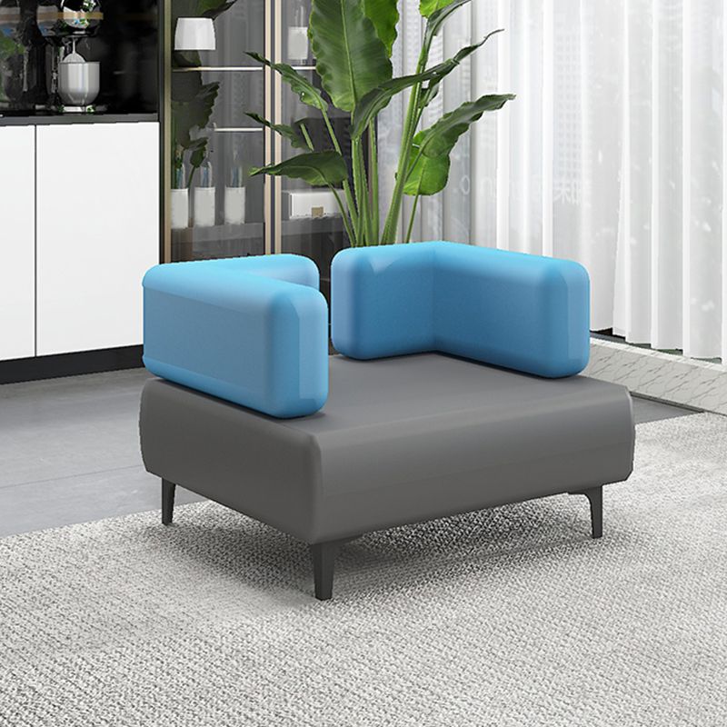 Faux Leather Sofa 30.70" D x 29.52" H Tuxedo Arm Sofa for Living Room