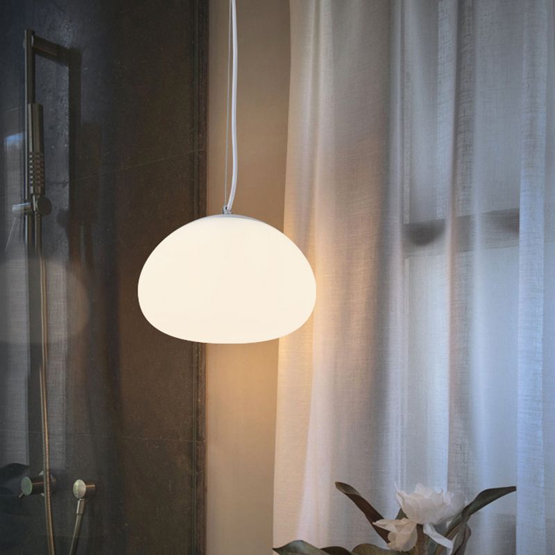 1 éclairage pendentif en dôme léger moderne de plafond de pendentif en verre moderne pour restaurant