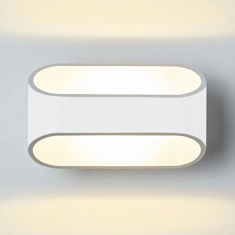 Modern Style Geometry Shade Wall Lamp Metal 2 Lights Sconces for Bedroom