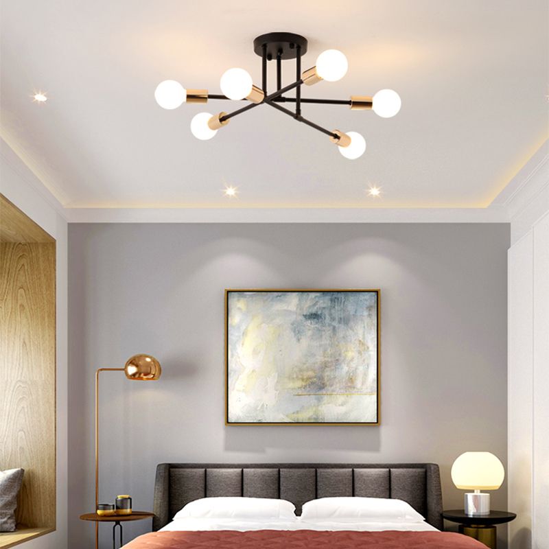 Moderne gestapelde lineaire plafondlamp metaal energiebesparende semi-inbouwlamp voor hotel