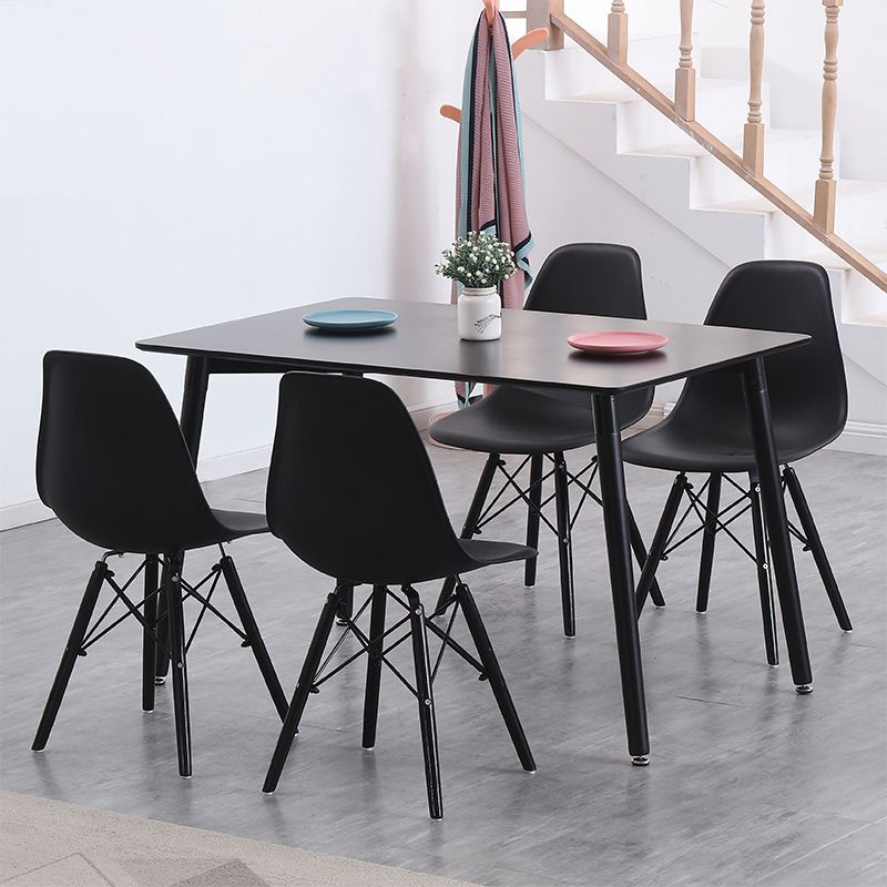 Mesa de comedor de estilo industrial 4 Pats Mesa de comedor con base de madera para uso en el hogar