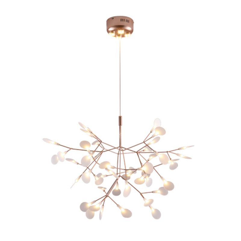 Luz de metal contemporánea de lámparas de metal Fireglies Hanging Chandelier para dormitorio