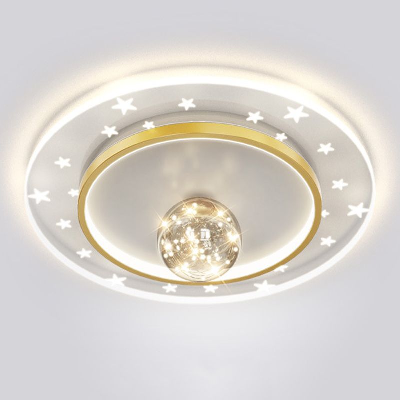 Moderno globo de descarga de luz de metal 3-Punto de fijación de techo de montaje a ras de luz