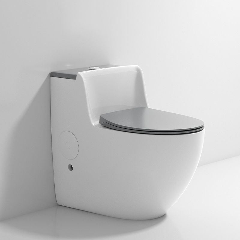 Modern Elongated Toilet Bowl Siphon Jet Flush Toilet with Seat