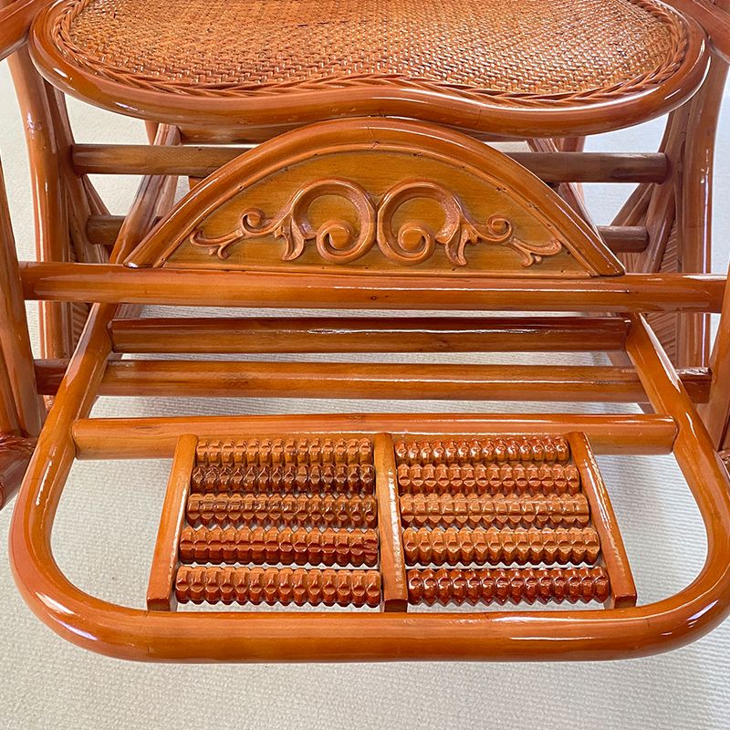 Traditional Wicker Rocking Chair in Borwn Rocker Chair for Living Room