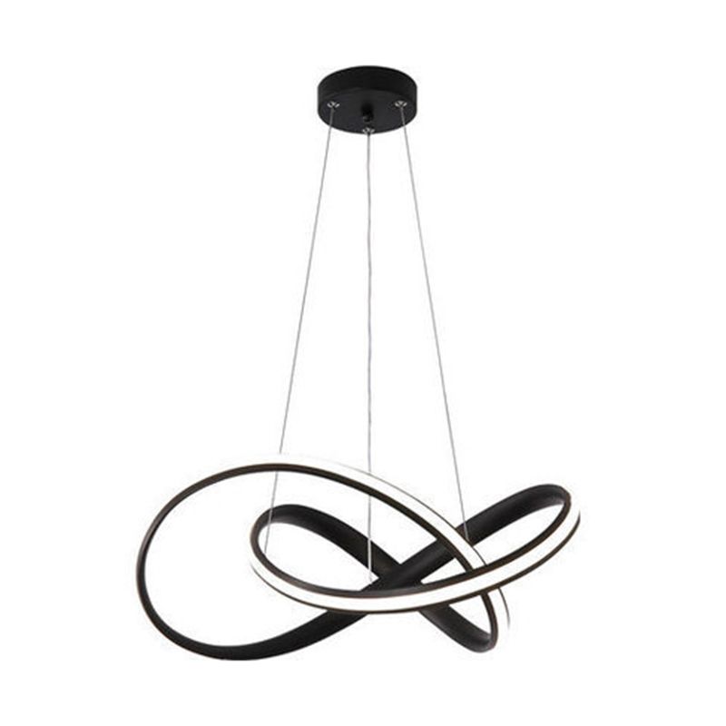 Twisting Living Room Chandelier Light Aluminum Simplicity LED Pendant Light Fixture