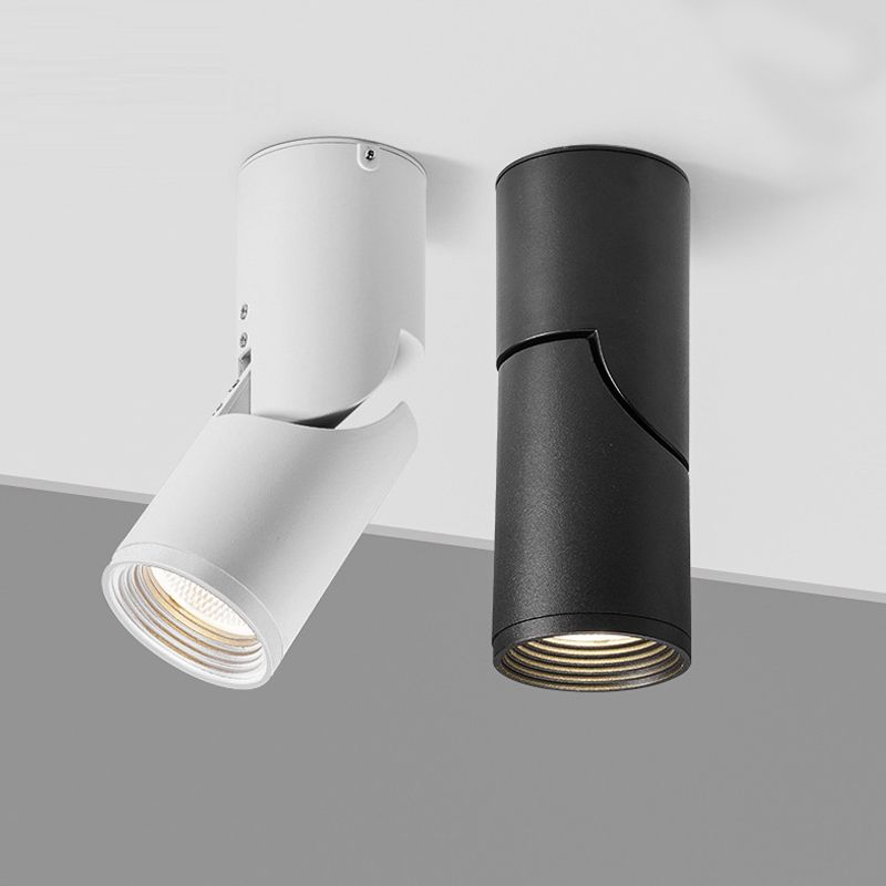 Plafonnier LED concis moderne en aluminium 1 lumière encastré pour magasin de vêtements