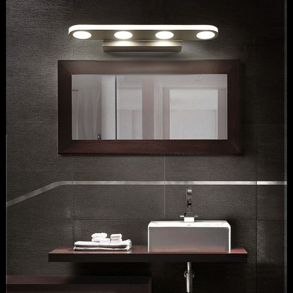 Miroir de vanité moderne nordique Lumière ovale de forme de salle de bain Vanité Lumière au-dessus du miroir