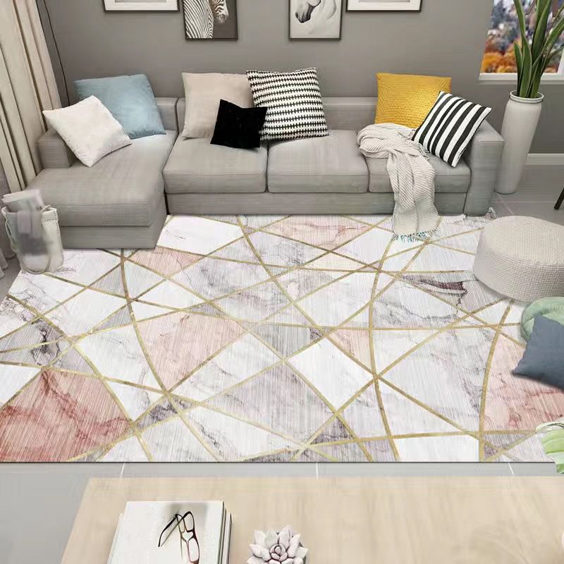 Modern Abstract Marble Pattern Area Rug Indoor Carpet Friendly Washable Rug for Bedroom
