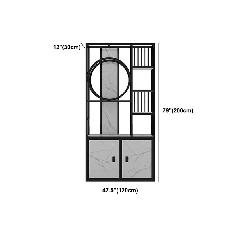 78.74 "H Bücherregal Glam Style Open Back Bookshelf für Bürohaus mit Schränken
