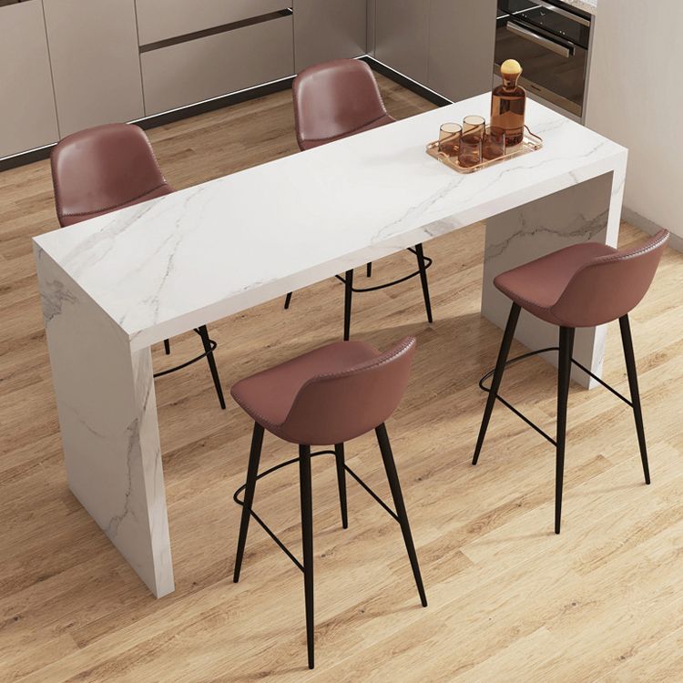 Modern Style Bar Table Stone Rectangle Bar Table for Living Room