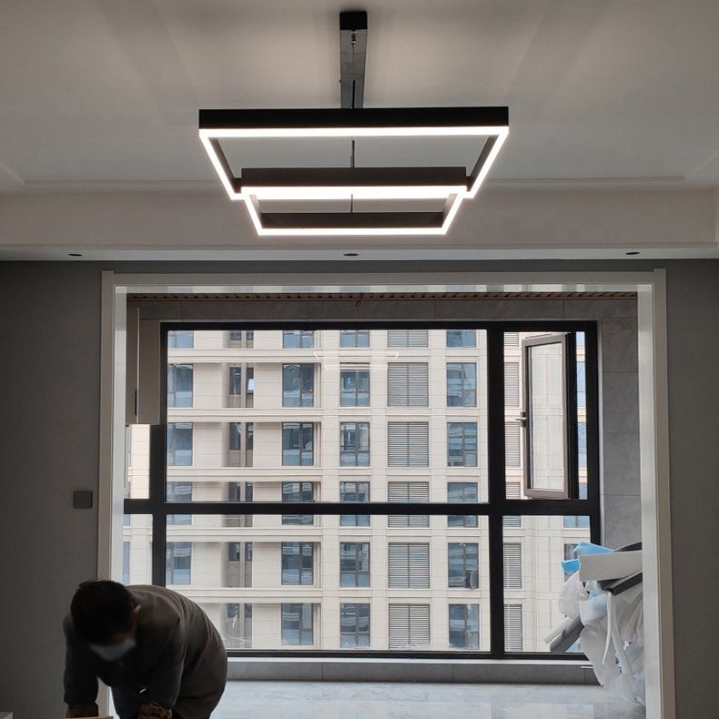 Lampade a forma quadrata contemporanea il lampadario del ristorante il lampadario sospeso con ombra acrilica