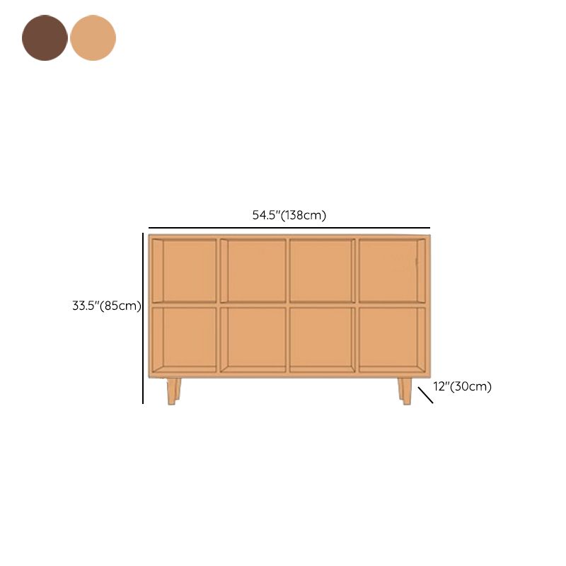 Contemporary Wooden Bookshelf Standard Bookcase with Shelves