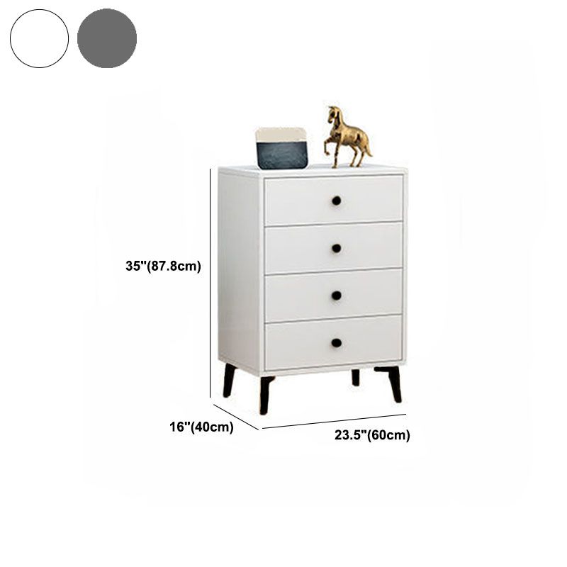 Glam Vertical Engineered Wood Storage Chest Bedroom Chest with Drawers