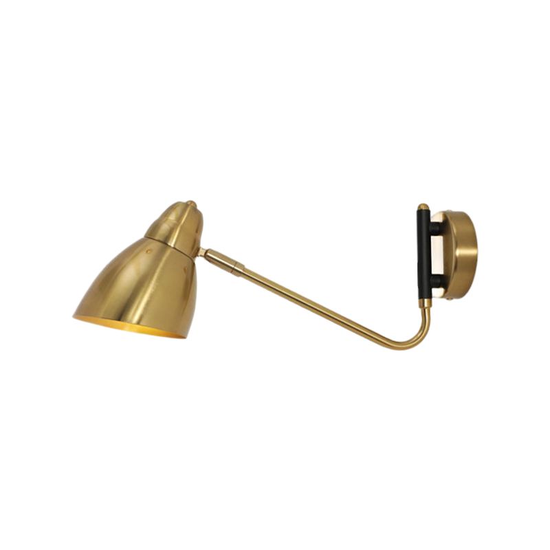 Black / White / Gold 1 - Light Wall Light Adjustable Metal Wall Armed Sconce