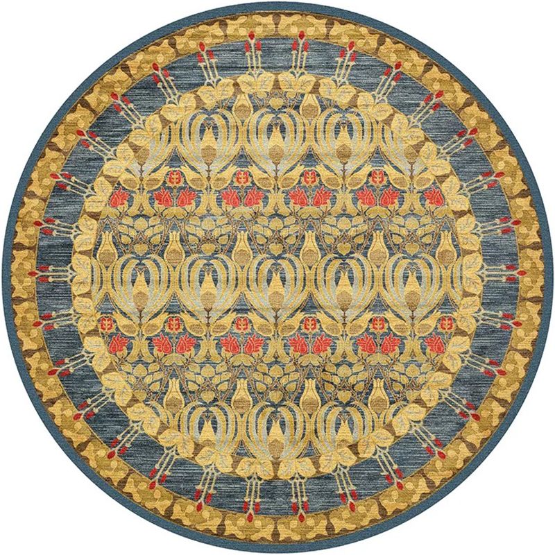 Tapis à imprimé tribal antique multi-couleurs multi-couleurs bohèques tapis intérieur polyester non glissant support de teinture lavable