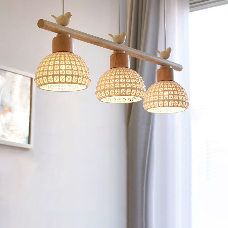 Ombre de bol de style moderne suspendu 3 pendentif léger pour salle à manger