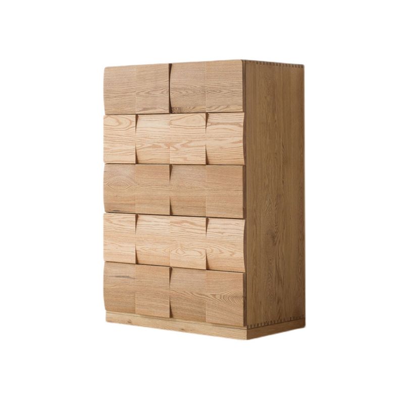 6-Drawer Solid Wood Accent Chest 49.2-In Tall Storage Cabinet