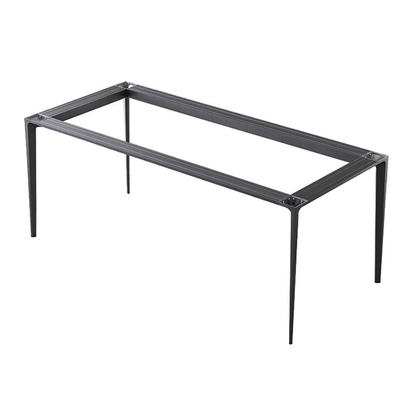 Rectangle Home Dining Table Sintered Stone Metal Frame Table with Four-leg