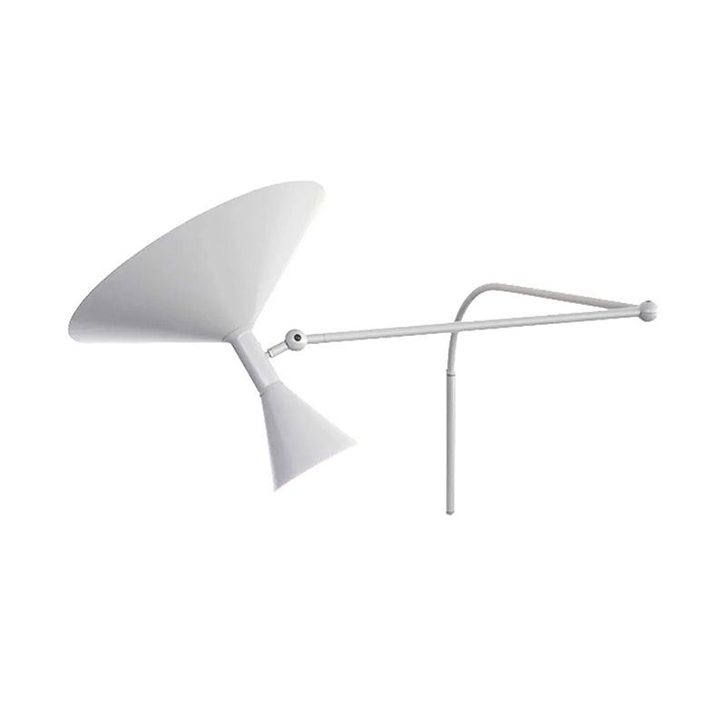 Modernism White/Black/Grey Wall Mounted Sconce Metal 1 Light Wall Light Sconce