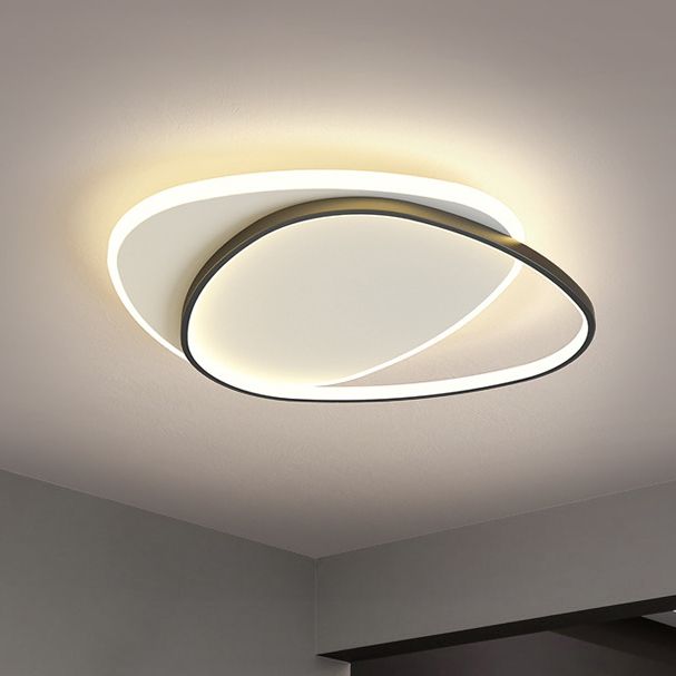 Black Ceiling Light Modernism LED Flush Mount Lighting for Foyer