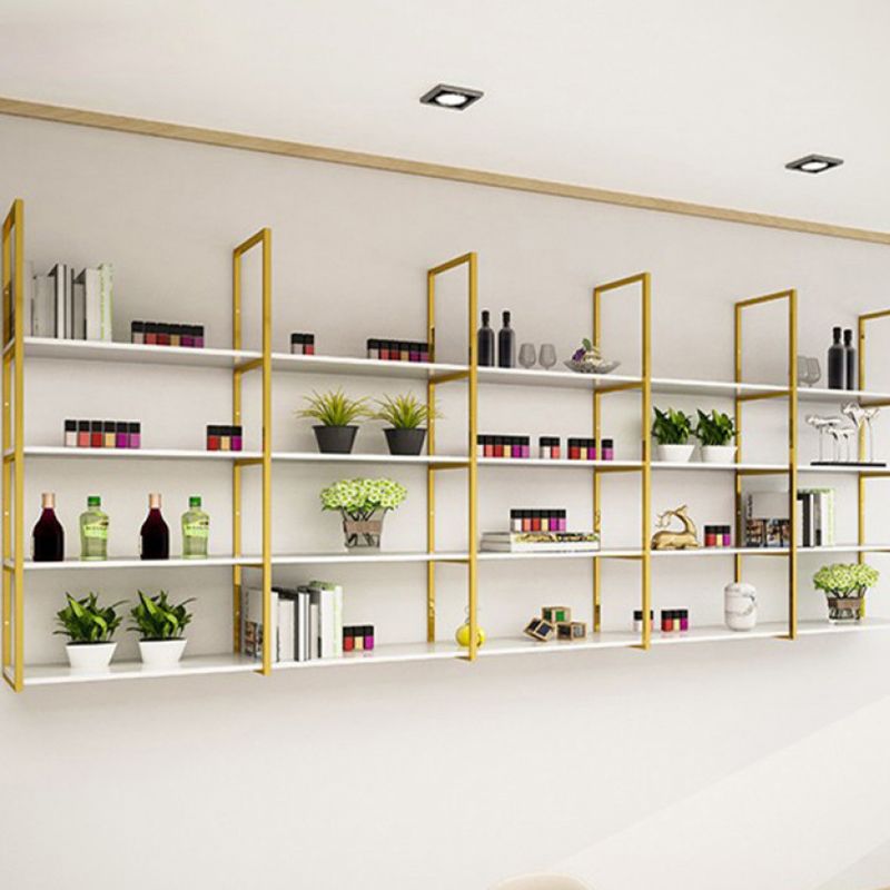 Rectangle Wooden Shelf Bookcase Wall Mounted Industrial Home Office Bookshelf