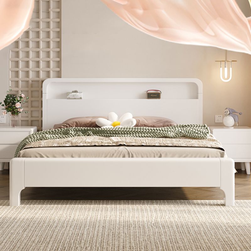 Modern Wood Standard Bed Bookcase Included Bed with Headboard for Bedroom