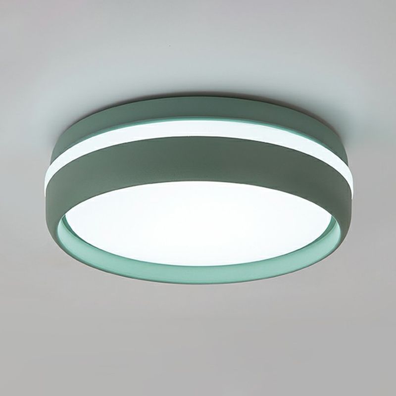 Iluminación de techo empotrada LED redonda minimalista metálica para jardín de infantes