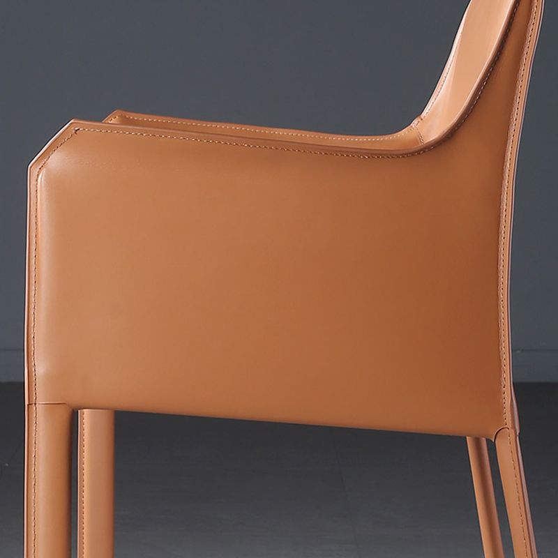 Contemporary Dining Arm Chair Faux Leather Home Dining Side Chair