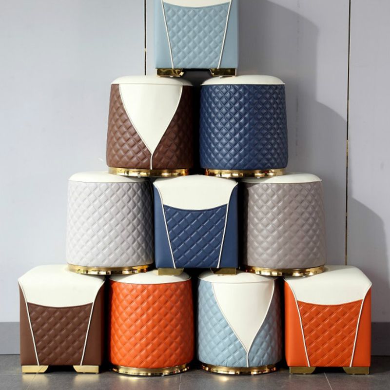 Orange Leather Standard Water Resistant Square Indoor Standard