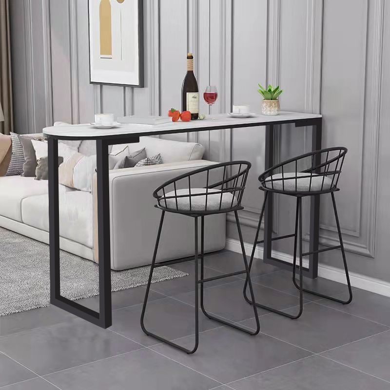 Contemporary Style Sintered Stone Table Dining Bar Counter Table for Kitchen