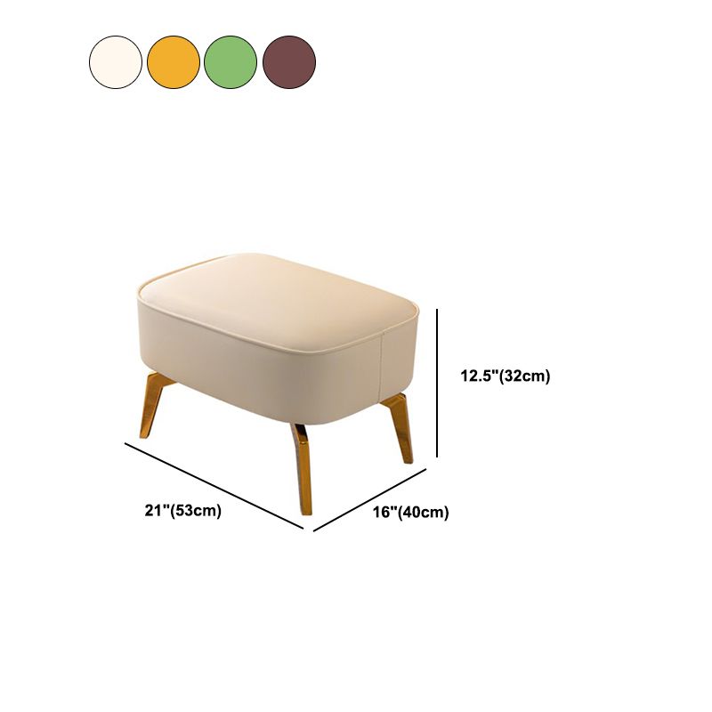 Tufted Rocker Houndstooth Patchwork Modern Leather Rocker Chair with Pillow and Ottoman