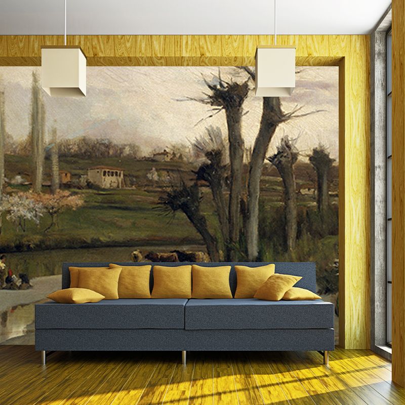 Art Painting Horizontal Illustration Mural Decorative Eco-friendly for Room