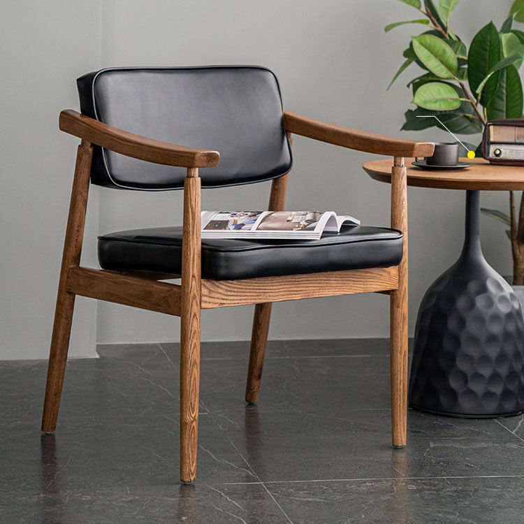Chaises de salle à manger de style traditionnel, chaises d'appoint avec bras de cuisine et pieds en bois