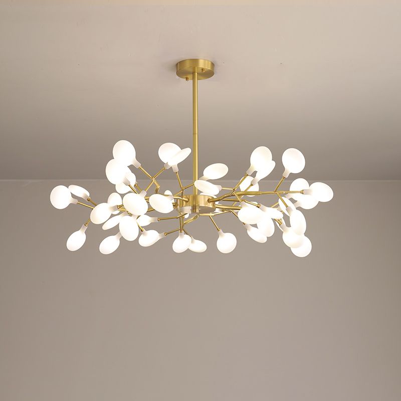 Lumo a forma di foglia Light Modernista Metalista LED LED Brass Aione dell'illuminazione a sospensione