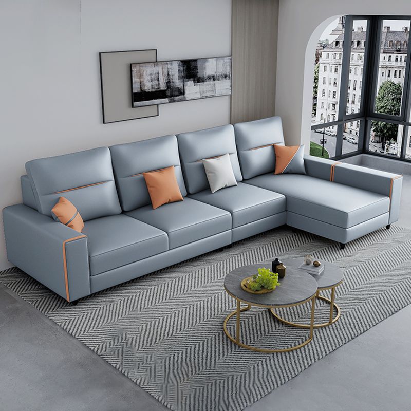 37.40" Tall Modern Sectional Dark Gray Stain-Resistant Sectional