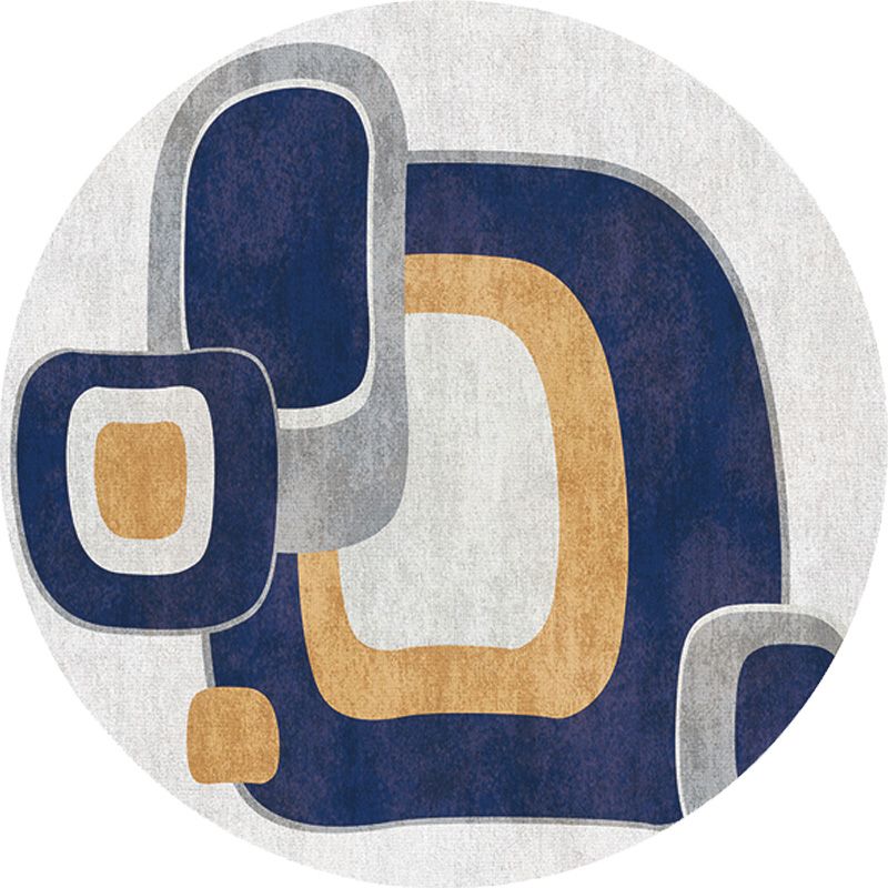 Creative Multicolor Modernism Rug Polyester Colorblock Rug Washable Pet Friendly Non-Slip Carpet for Living Room