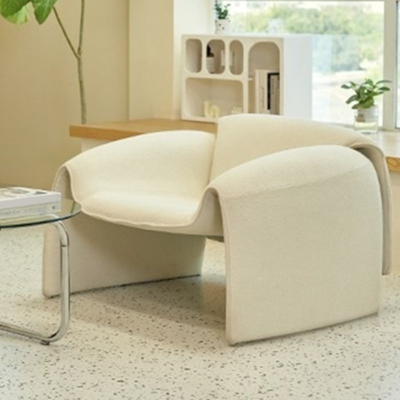 Nordic Living Room Arms Included Fixed Back Sled Accent Armchair