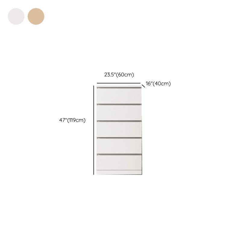 Contemporary Storage Chest Bedroom Engineered Wood Chest with Drawers